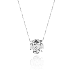 Naszyjnik z białego złota z diamentami 0,005ct The Diamonds BC-21-b