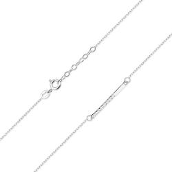 Naszyjnik z białego złota z diamentami 0,03ct The Diamonds BC-29-b