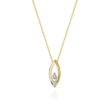 Przejdź do produktu Naszyjnik z żółtego złota z diamentami 0,08ct The Diamonds