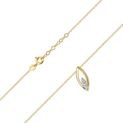 Naszyjnik z żółtego złota z diamentami 0,08ct The Diamonds BC-31-diamenty