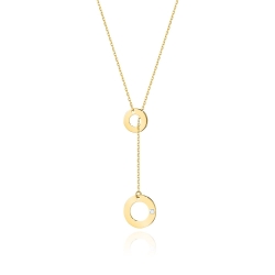 Naszyjnik krawatka z żółtego złota z diamentem 0,0145ct The Diamonds BC-45