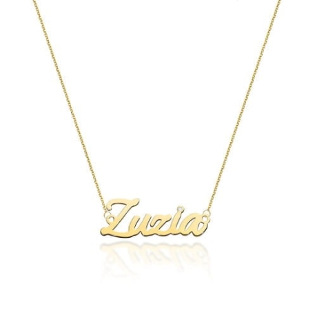 Przejdź do produktu Naszyjnik z żółtego złota z diamentem 0,005ct Zuzia The Diamonds