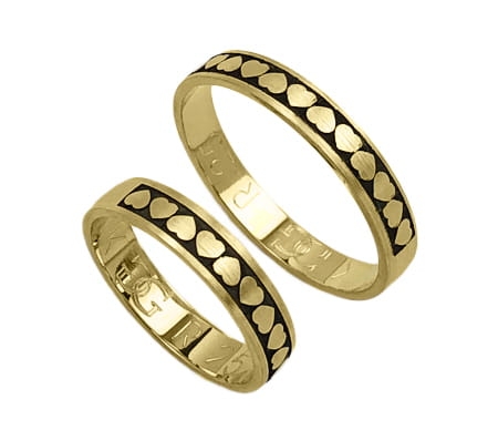 Przejdź do produktu Obrączki ślubne z żółtego złota półokrągłe 4mm Remember