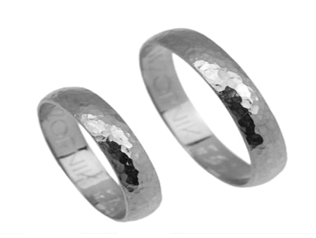 Obrączki ślubne z białego złota półokrągłe 4mm Remember R042-b