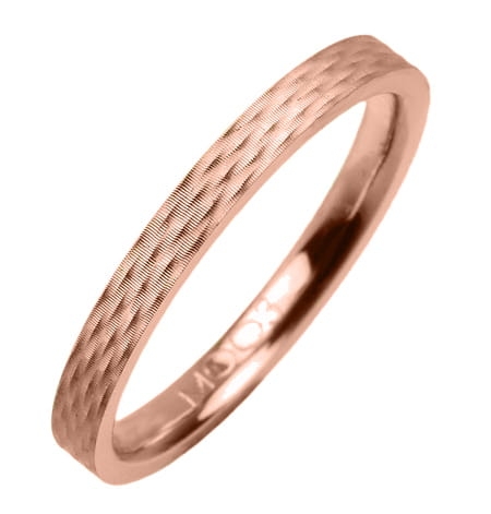 Obrączka modułowa z różowego złota płaska 2mm Modular M003-2mm-r