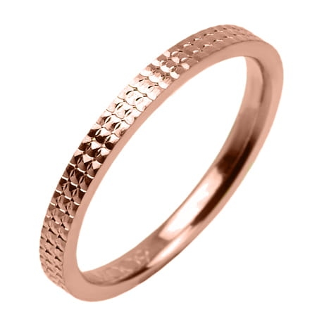 Obrączka modułowa z różowego złota płaska 2mm Modular M009-2mm-r