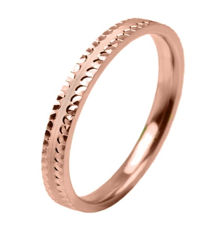 Obrączka modułowa z różowego złota płaska 2mm Modular M012-2mm-r
