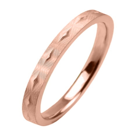 Obrączka modułowa z różowego złota płaska 2mm Modular  M015-2mm-r