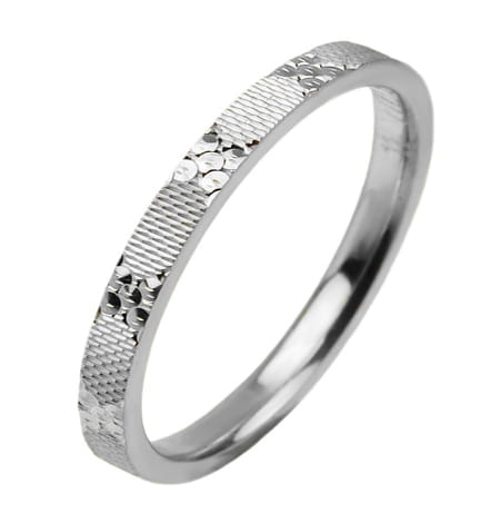 Obrączka modułowa z białego złota płaska 2mm Modular  M017-2mm-b