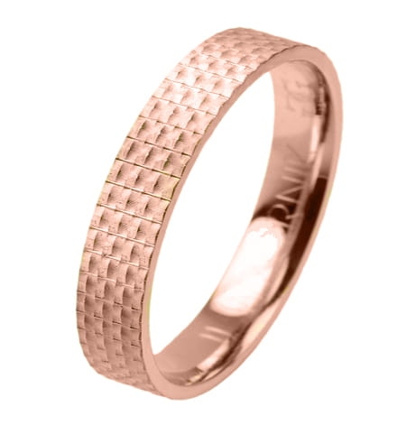 Obrączka modułowa z różowego złota płaska 4mm Modular M002-4mm-r