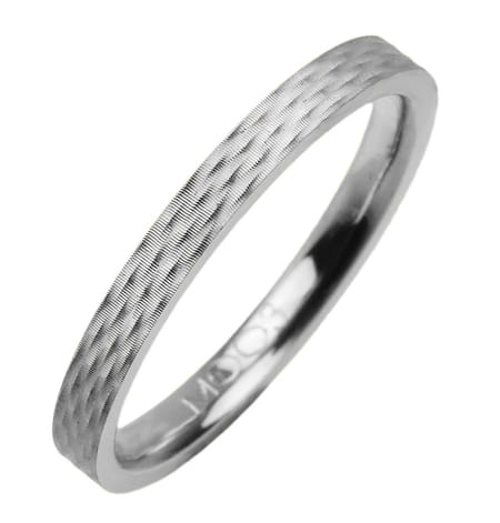 Obrączka modułowa z białego złota płaska 2mm Modular M003-2mm-b