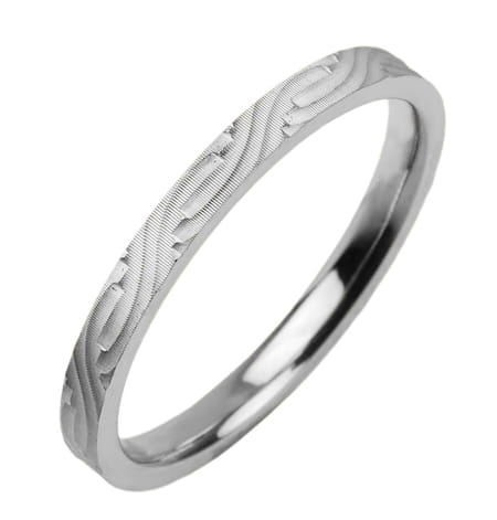 Obrączka modułowa z białego złota płaska 2mm Modular M004-2mm-b