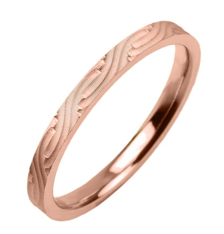 Obrączka modułowa z różowego złota płaska 2mm Modular M004-2mm-r