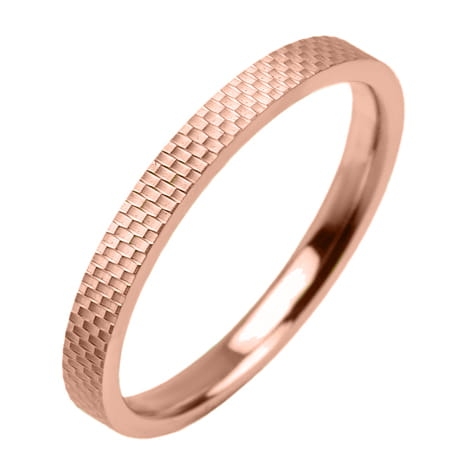 Obrączka modułowa z różowego złota płaska 2mm Modular M008-2mm-r