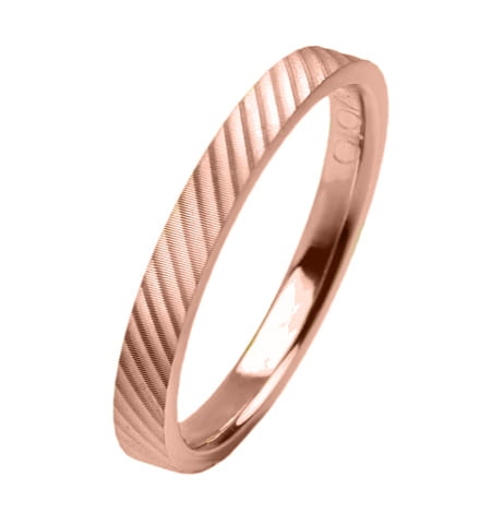 Obrączka modułowa z różowego złota płaska 2mm Modular M010-2mm-r