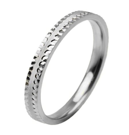 Obrączka modułowa z białego złota płaska 2mm Modular M012-2mm-b