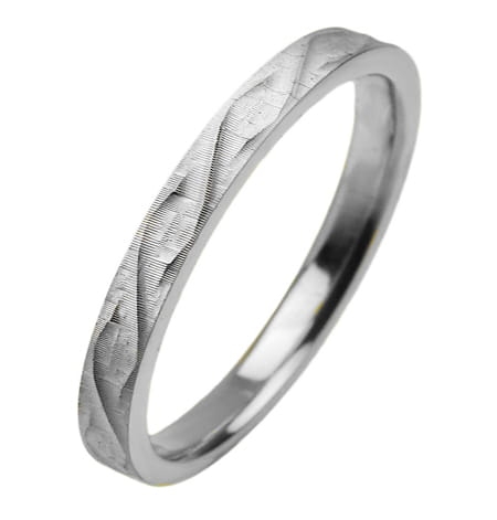 Obrączka modułowa z białego złota płaska 2mm Modular M018-2mm-b