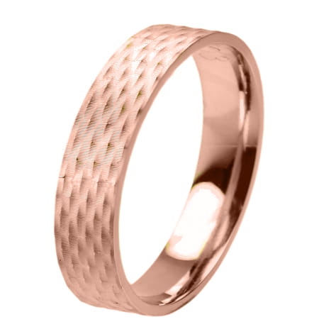 Obrączka modułowa z różowego złota płaska 4mm Modular M003-4mm-r