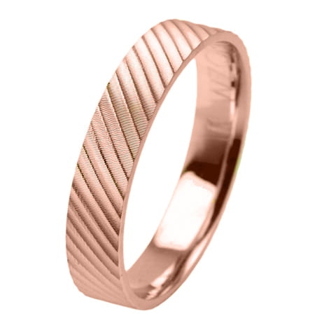 Obrączka modułowa z różowego złota płaska 4mm Modular M010-4mm-r