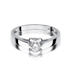 Pierścionek zaręczynowy z białego złota z diamentem 0,30ct Fire Of Love BW-320-0,30ct-b