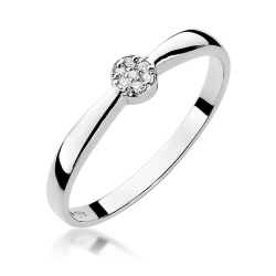 Pierścionek zaręczynowy z białego złota z diamentami 0,04ct Fire Of Love BW-322-b