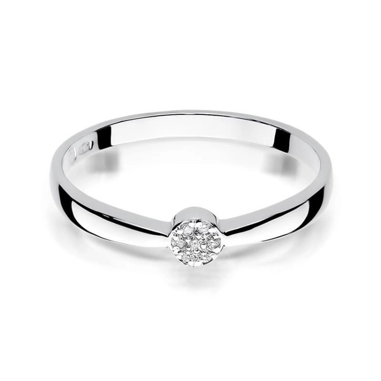 Pierścionek zaręczynowy z białego złota z diamentami 0,04ct Fire Of Love BW-322-b
