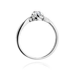 Pierścionek zaręczynowy z białego złota z diamentem 0,10ct Fire Of Love BW-329-b