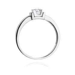 Pierścionek zaręczynowy z białego złota z diamentem 0,10ct Fire Of Love BW-343-b