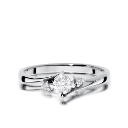 Pierścionek zaręczynowy z białego złota z diamentami 0,28ct Fire Of Love BW-346-0,28ct-b