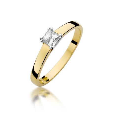 Przejdź do produktu Pierścionek zaręczynowy z żółtego złota z diamentem 0,30ct Fire Of Love