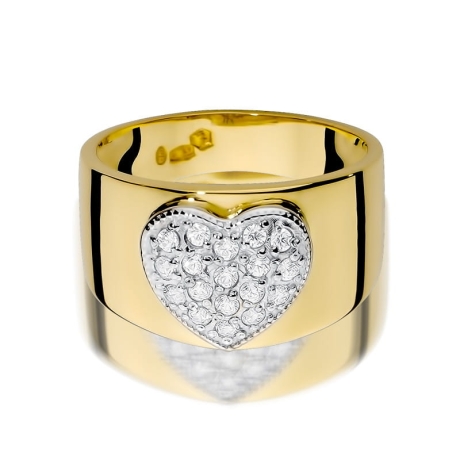 Przejdź do produktu Pierścionek zaręczynowy z żółtego złota z diamentami 0,26ct Fire Of Love
