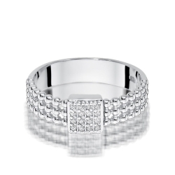 Pierścionek zaręczynowy z białego złota z diamentami 0,08ct Fire Of Love BW-353-b