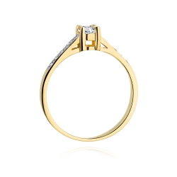Pierścionek zaręczynowy z żółtego złota z diamentami 0,44ct Fire Of Love BW-364