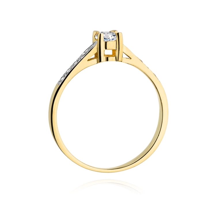 Pierścionek zaręczynowy z żółtego złota z diamentami 0,44ct Fire Of Love BW-364