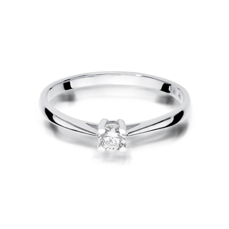 Przejdź do produktu Pierścionek zaręczynowy z białego złota z diamentem 0,15ct Fire Of Love 