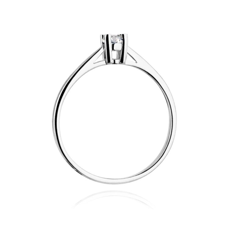Pierścionek zaręczynowy z białego złota z diamentem 0,15ct Fire Of Love BW-367-b