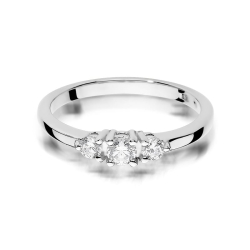 Pierścionek zaręczynowy z białego złota z diamentami 0,33ct Fire Of Love BW-377-b
