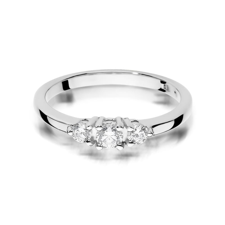 Pierścionek zaręczynowy z białego złota z diamentami 0,33ct Fire Of Love BW-377-b