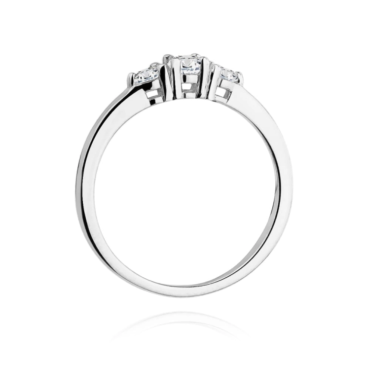 Pierścionek zaręczynowy z białego złota z diamentami 0,33ct Fire Of Love BW-377-b