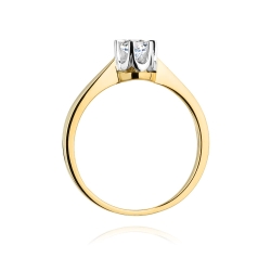 Pierścionek zaręczynowy z żółtego złota z diamentem 0,25ct Fire Of Love BW-408
