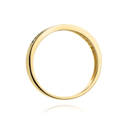 Pierścionek zaręczynowy z żółtego złota z diamentami 0,18ct Fire Of Love BW-410
