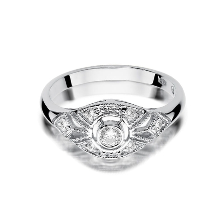Przejdź do produktu Pierścionek zaręczynowy z białego złota z diamentami 0,19ct Fire Of Love