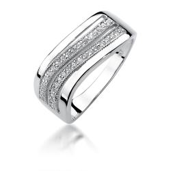 Pierścionek zaręczynowy z białego złota z diamentami 0,18ct Fire Of Love BW-416-b