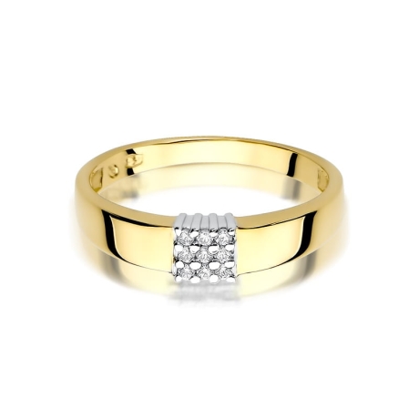 Przejdź do produktu Pierścionek zaręczynowy z żółtego złota z diamentami 0,05ct Fire Of Love 