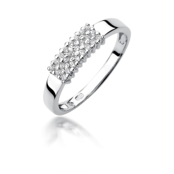 Pierścionek zaręczynowy z białego złota z diamentami 0,20ct Fire Of Love BW-418-b