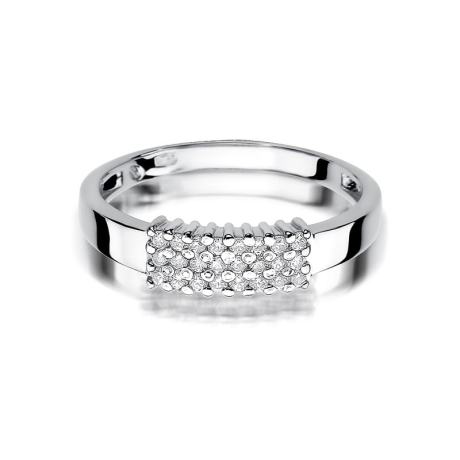 Przejdź do produktu Pierścionek zaręczynowy z białego złota z diamentami 0,20ct Fire Of Love