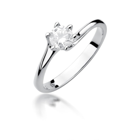 Przejdź do produktu Pierścionek zaręczynowy z białego złota z diamentem 0,50ct Fire Of Love 