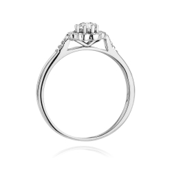 Pierścionek zaręczynowy z białego złota z diamentami 0,28ct Fire Of Love BW-434-b