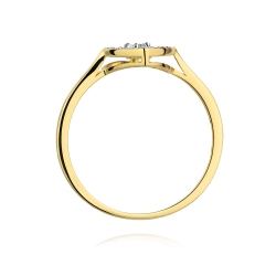 Pierścionek zaręczynowy z żółtego złota z diamentami 0,19ct Fire Of Love BW-442