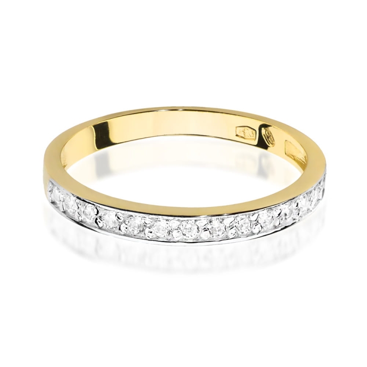 Pierścionek zaręczynowy z żółtego złota z diamentami 0,20ct Fire Of Love BW-446